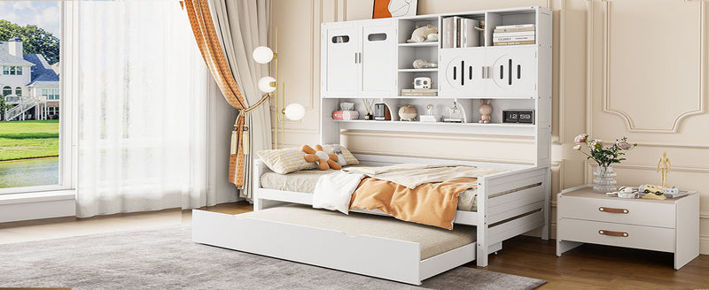 Daybed With All-In-One Cabinet And Shelf - R&R Furniture Gallery (Fountain Valley, CA)