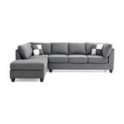 Glory Furniture Malone Comfort Sectional sofa with plush cushions and neutral upholstery in a modern stationary sectional design.