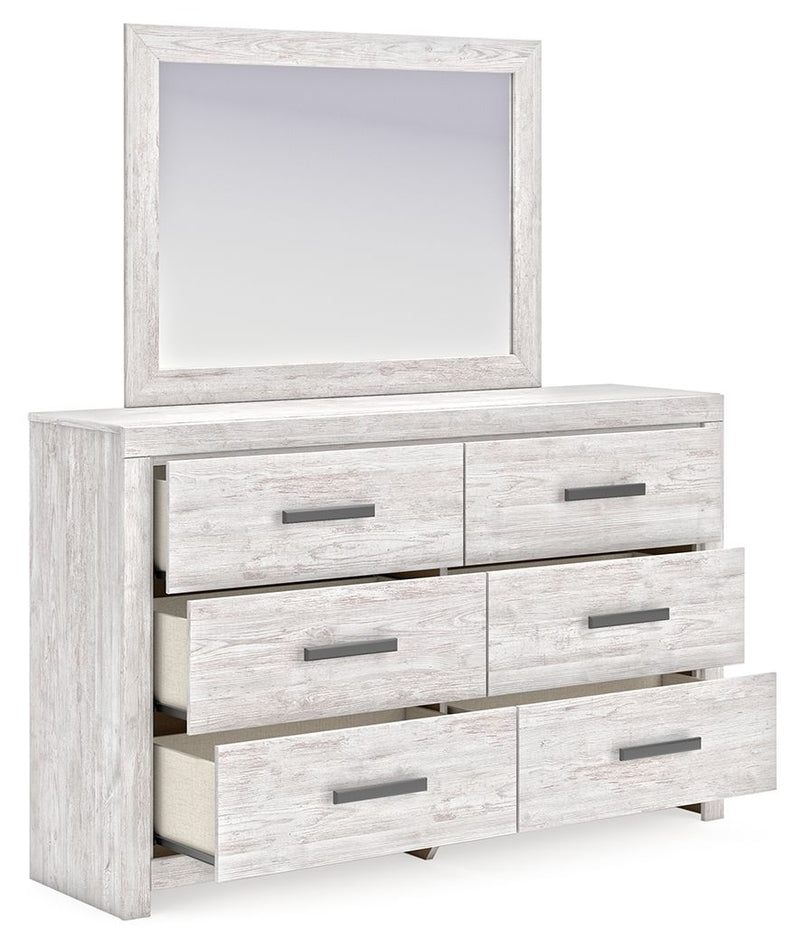 Cayboni - Dresser And Mirror - Whitewash - R&R Furniture Gallery (Fountain Valley, CA)