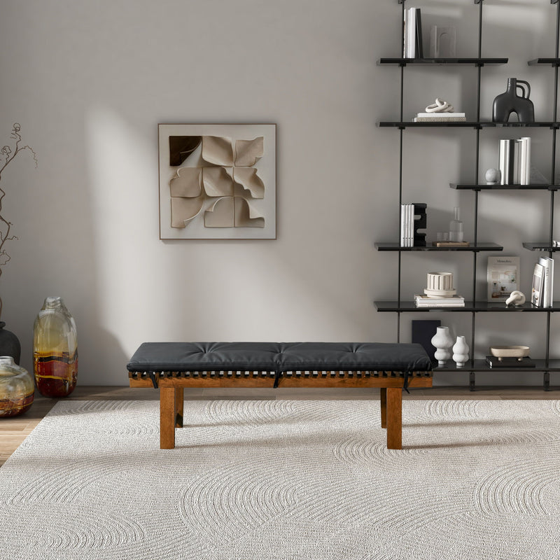 Lucia - Bench - Black - R&R Furniture Gallery (Fountain Valley, CA)