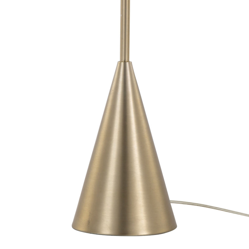 Lumi Source contemporary cone-shaped floor lamp with sleek black finish and modern design, standing upright in a stylish living space.