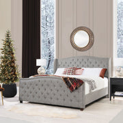 Marcella - Upholstered Shelter Headboard Bed Set - R&R Furniture Gallery (Fountain Valley, CA)