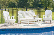 Signature Design by Ashley Hyland Wave 3-piece outdoor set with woven chairs and glass-top table for outdoor entertaining.