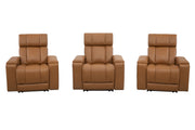 Parker Living Phoenix Zero Gravity Power Reclining Theater Chairs with immersive audio, three-seat home theater seating, plush design