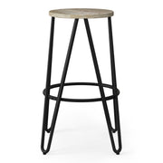 Simeon - Multifunctional Metal Stool With Wood Seat - R&R Furniture Gallery (Fountain Valley, CA)