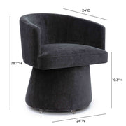 Kristen - Upcycled Chenille Rolling Desk Chair - R&R Furniture Gallery (Fountain Valley, CA)