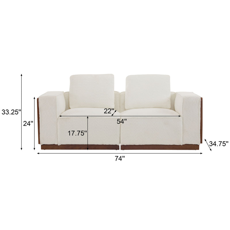 Chita - Modular Sectional Sofa 2 Seater With Larger Seats - Beige - R&R Furniture Gallery (Fountain Valley, CA)