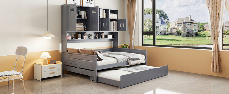 Daybed With All-In-One Cabinet And Shelf - R&R Furniture Gallery (Fountain Valley, CA)