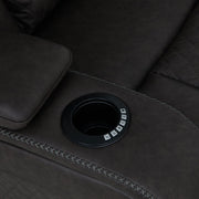 Wendell - Power Motion Loveseat With Console, Wireless Charger, Storage, USB & LED - Dark Gray - R&R Furniture Gallery (Fountain Valley, CA)
