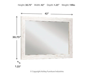 Paxberry - Bedroom Accent Mirror - Whitewash - R&R Furniture Gallery (Fountain Valley, CA)