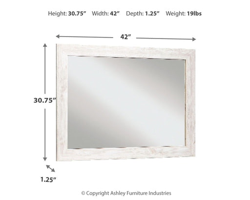 Paxberry - Bedroom Accent Mirror - Whitewash - R&R Furniture Gallery (Fountain Valley, CA)