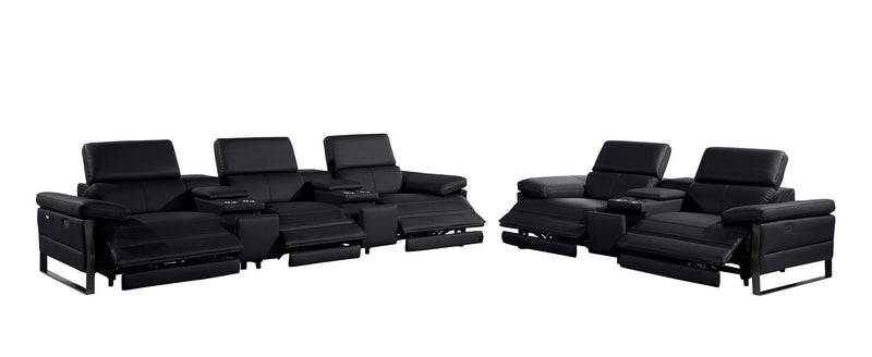 1246 - Modular Power Reclining Dual Console Sofa And Console Loveseat Set With Power Headrests