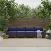 Luxurious Wicker Patio Sectional With Weather Resistant Sunbrella Cushions - R&R Furniture Gallery (Fountain Valley, CA)