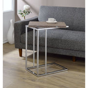 Danson - Accent Table - Weathered Oak & Chrome - R&R Furniture Gallery (Fountain Valley, CA)
