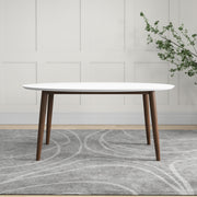 Ada - Mid-Century Modern Style Oval Dining Table - R&R Furniture Gallery (Fountain Valley, CA)