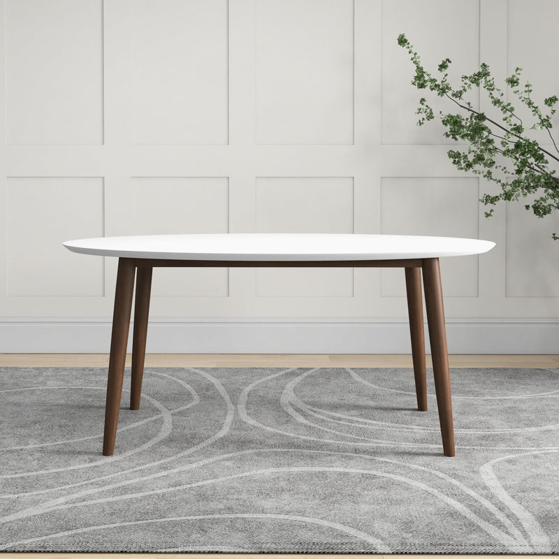 Ada - Mid-Century Modern Style Oval Dining Table - R&R Furniture Gallery (Fountain Valley, CA)