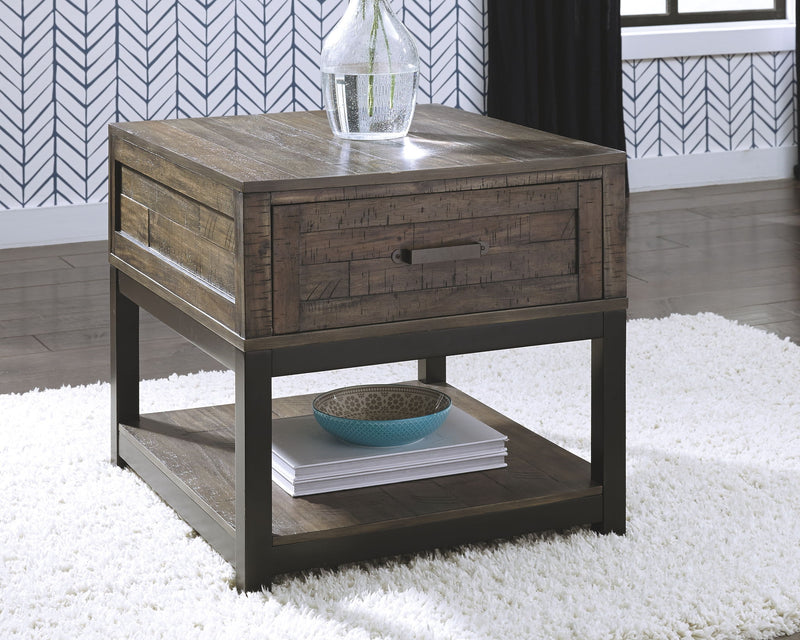 Johurst - Rectangular End Table - Grayish Brown - R&R Furniture Gallery (Fountain Valley, CA)