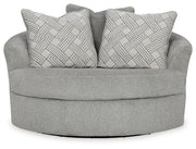 Casselbury - Oversized Swivel Accent Chair - Cement - R&R Furniture Gallery (Fountain Valley, CA)
