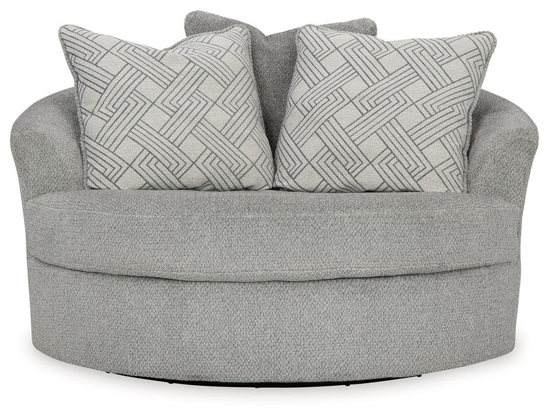 Casselbury - Oversized Swivel Accent Chair - Cement - R&R Furniture Gallery (Fountain Valley, CA)