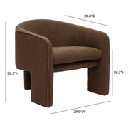 Marla - Boucle Accent Chair - Chocolate Brown - R&R Furniture Gallery (Fountain Valley, CA)