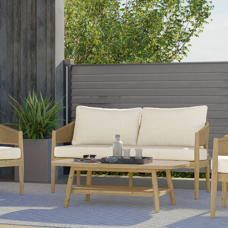 Bayshore - Outdoor Coffee Table - Light Teak - R&R Furniture Gallery (Fountain Valley, CA)