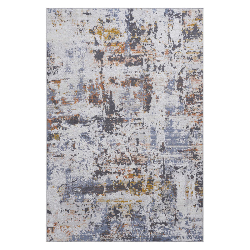 Payas - 8' X 10' Abstract Area Rug - Ivory / Blue - R&R Furniture Gallery (Fountain Valley, CA)