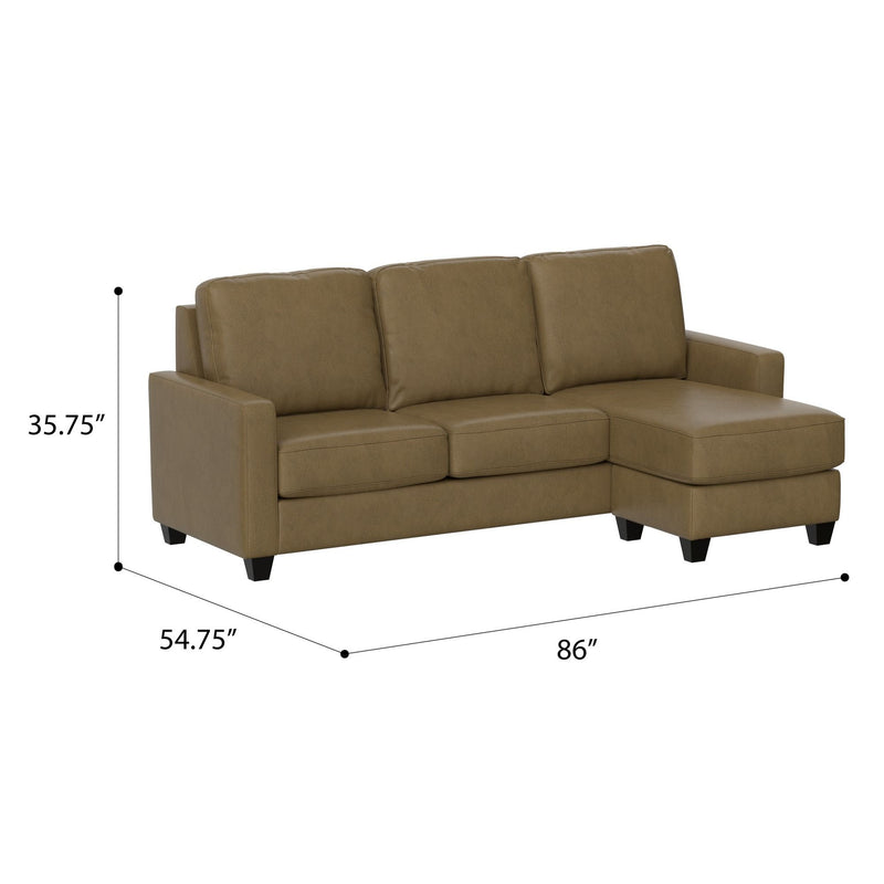 2 Piece Sofa With Chaise, Comfortable Seating For 3, Tapered Feet, USB Charging Console - Brown - R&R Furniture Gallery (Fountain Valley, CA)