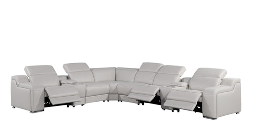 1116 - Power Reclining Italian Leather Sectional - R&R Furniture Gallery (Fountain Valley, CA)