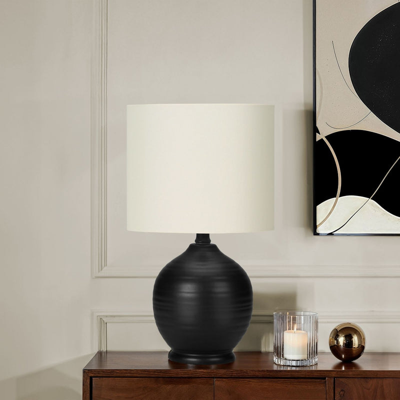 Lighting, Table Lamp, Ceramic, Transitional - Black - R&R Furniture Gallery (Fountain Valley, CA)