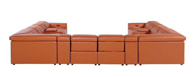 1224 - 12-Piece U-Shaped Sectional Sofa In With 4 Power Recliners & Power Headrests