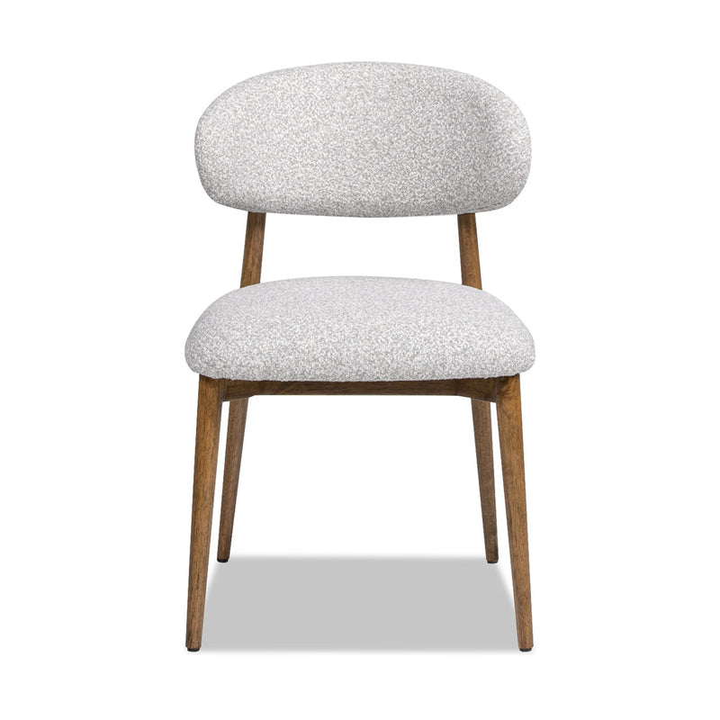 Locke - Modern Upholstered Dining Chair With Frame - Salt / Pepper - R&R Furniture Gallery (Fountain Valley, CA)