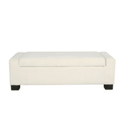 Textured fabric Noble House ottoman bench with hinged lid, featuring a soft, stylish design perfect for living room or bedroom.