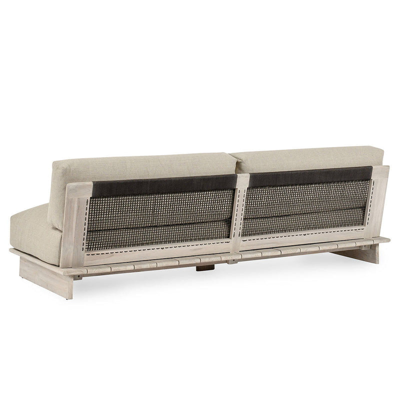 Livia - Teak Outdoor Sofa - Taupe - R&R Furniture Gallery (Fountain Valley, CA)