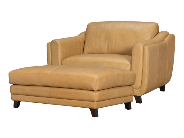 Hayden - Stationary Chair And A Half With Ottoman - Renaissance Marigold