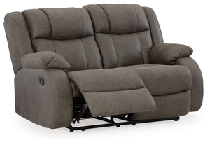 First Base - Reclining Loveseat - Gunmetal - R&R Furniture Gallery (Fountain Valley, CA)
