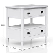 Open Nightstand With 2 Drawers - R&R Furniture Gallery (Fountain Valley, CA)