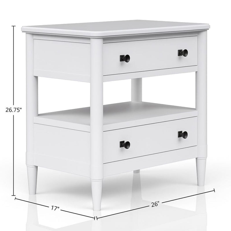 Open Nightstand With 2 Drawers - R&R Furniture Gallery (Fountain Valley, CA)