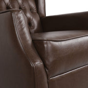 Amedou - Contemporary Tufted Wingback Rocking Chair - Dark Brown - R&R Furniture Gallery (Fountain Valley, CA)