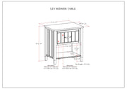 Lev - Bedside Table - Smoky Brown - R&R Furniture Gallery (Fountain Valley, CA)