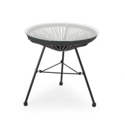Nusa - Modern Rattan Side Table With Tempered Glass Top - R&R Furniture Gallery (Fountain Valley, CA)