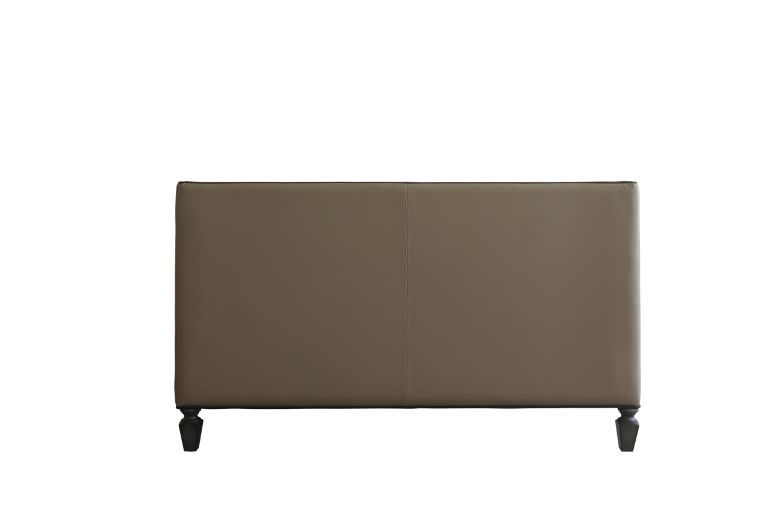 House Beatrice - Loveseat With 3 Pillows - Tan Synthetic Leather , Black Synthetic Leather & Charcoal - R&R Furniture Gallery (Fountain Valley, CA)