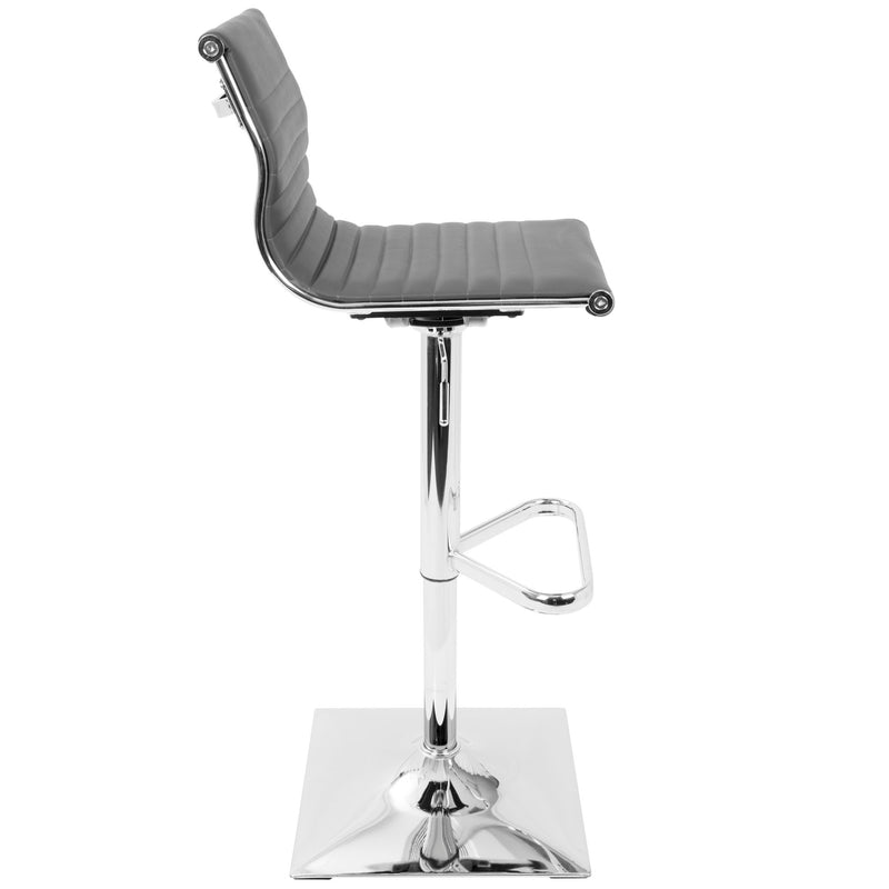 Lumi Source Masters contemporary adjustable barstool with swivel seat, bar height 28-30 inches, featuring modern design and sturdy construction.