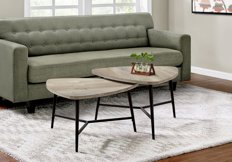 Table Set, Coffee, End, Side, Accent, Living Room / Beige Laminate, Contemporary, Modern (Set of 2) - Taupe - R&R Furniture Gallery (Fountain Valley, CA)