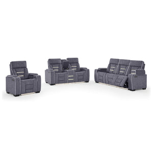 Austin - Recliner With Storage Arms - Gray