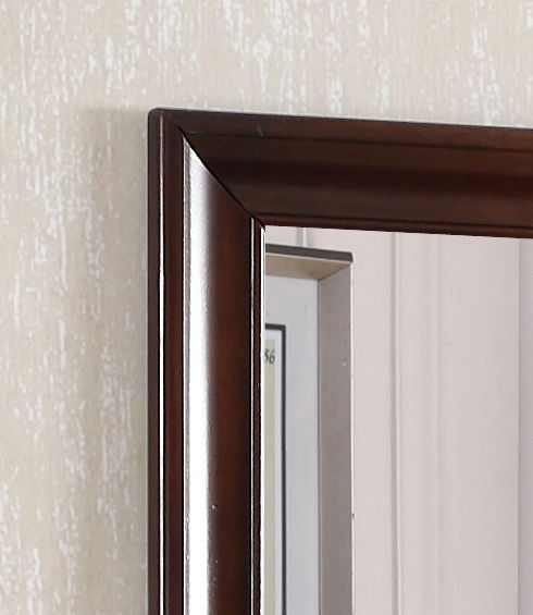 Glory Furniture LaVita mirror with sleek frame, reflecting a modern design ideal for bedroom or hallway decor.