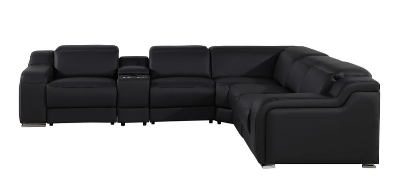 1116 - 6-Piece L-Shaped Sectional Sofa In With 3 Power Recliners & Power Headrests