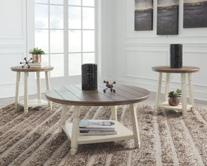 Bolanbrook - Occasional Table Set (Set of 3) - White / Brown / Beige - R&R Furniture Gallery (Fountain Valley, CA)