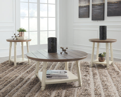 Bolanbrook - Occasional Table Set (Set of 3) - White / Brown / Beige - R&R Furniture Gallery (Fountain Valley, CA)