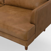 Livingston upholstered stationary sofa by Simpli-Home with plush fabric and cushioned arms, ideal for modern living room seating.