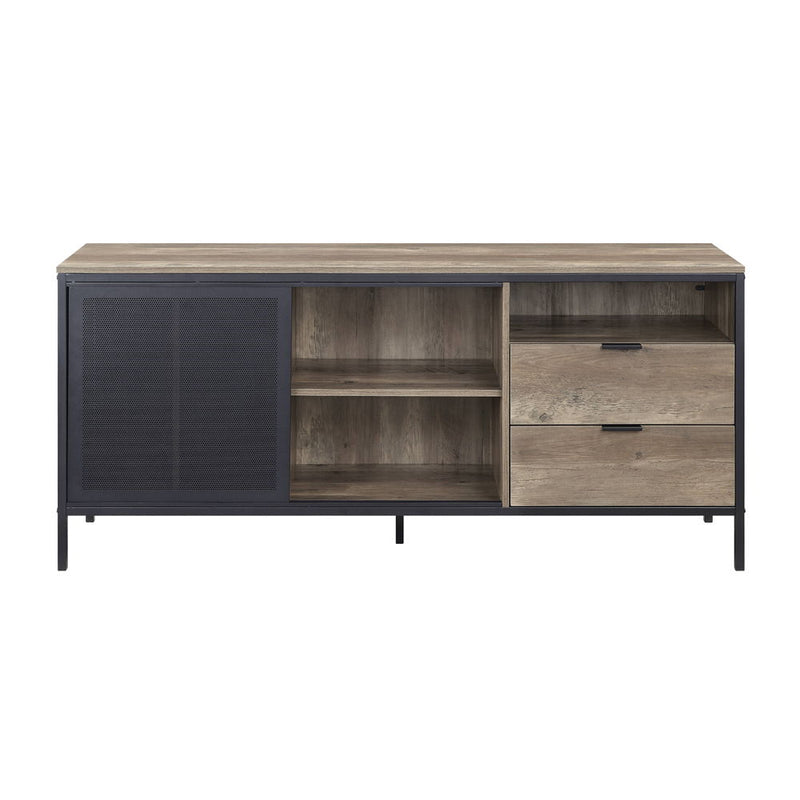 Nantan - 28" TV Stand - Rustic Oak & Black - R&R Furniture Gallery (Fountain Valley, CA)